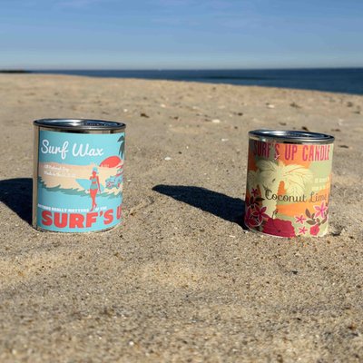 16-Ounce Paint Can Candles - Surf Wax & Coconut Lime