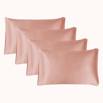 Satin Pillowcase (4 Pack) - Soft Rose