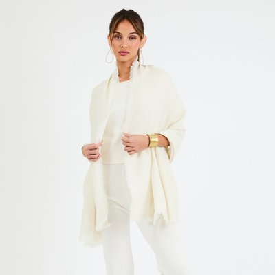 Cashmere Wrap Scarf - Ivory