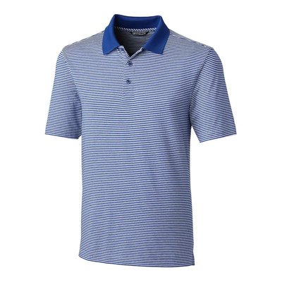 Forge Tonal Stripe Stretch Polo - Tour Blue