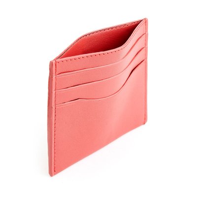 Monogrammed RFID Blocking Leather Card Case - 8 Color Options