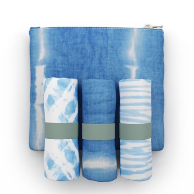 Reusable Tote Bags. Medium Pack (Set of 3) - Indigo