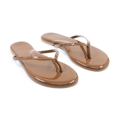 Indie Sandal - Caramel Patent Vegan Leather