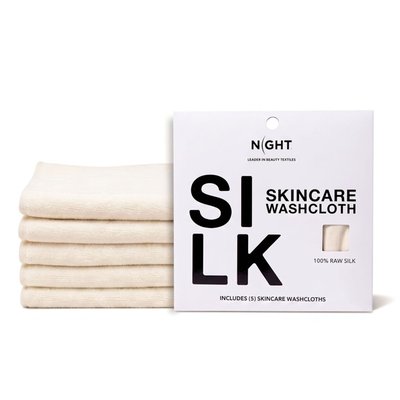 Raw Silk Face Washcloths (5 Pack)