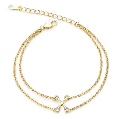 Pave Cross Link Bracelet