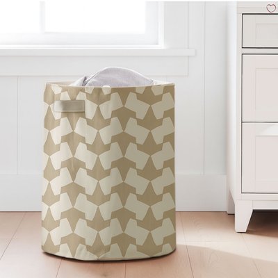 Canvas Bins (Set of 3) - Tan Modern