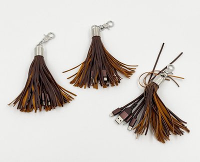 4-in-1 Universal Charging Tassel (Set of 3) - Brown