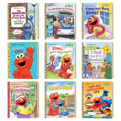 Little Golden Hardcover Book Set of 9 - Elmo & Sesame Street