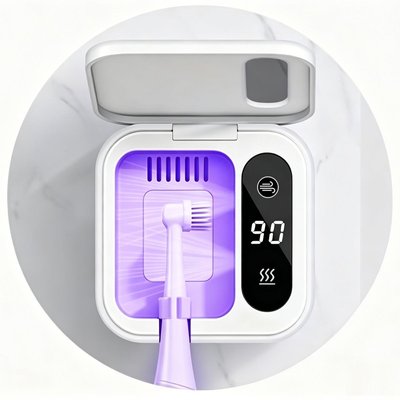 Toothbrush Sanitizer + Dryer - White