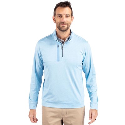 Stealth Heathered Quarter Zip Pullover - Atlas