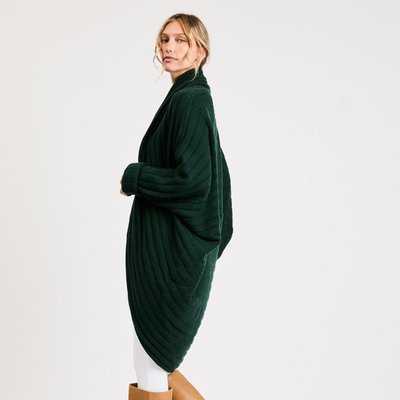 Cashmere Wrap Cardigan - Pine Green