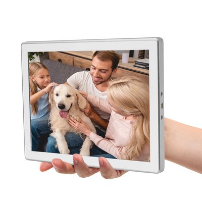 Wireless Digital Picture & Video Frame with Dock - Silver