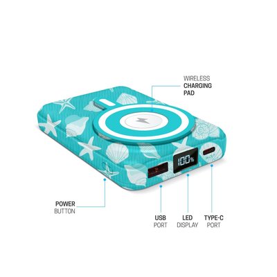 Wireless Charging Battery & Stand - Ocean
