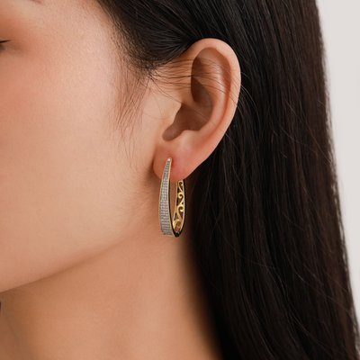 Valora Essence Hoop Earrings - 14k Gold