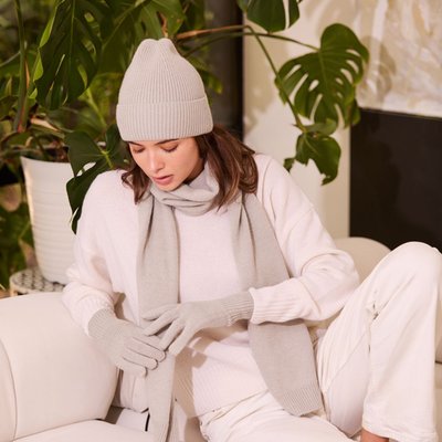 Cashmere Gloves - Fog Gray
