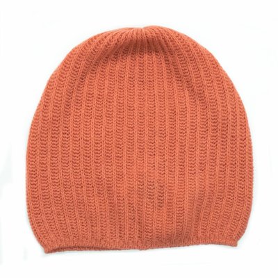 Slouchy Cashmere Hat - Coral