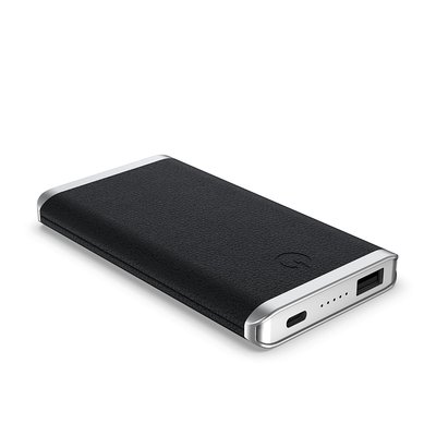 Leather Wireless Power Bank - Black