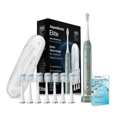 Electric Toothbrush & Whitening Strips Bundle - Sage Green