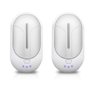Electric Hand Warmers - 2 Pack - White & Silver