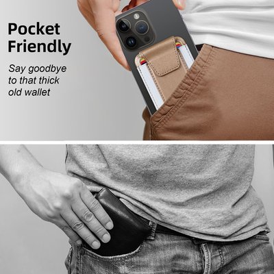 Leather Magnetic Wallet/tracker/stand - Navy
