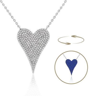 Reversible Heart Necklace - 2 Color Options