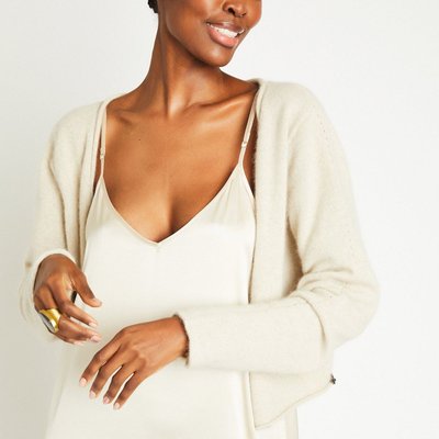 Katharine Cashmere Cardigan - Shell Beach