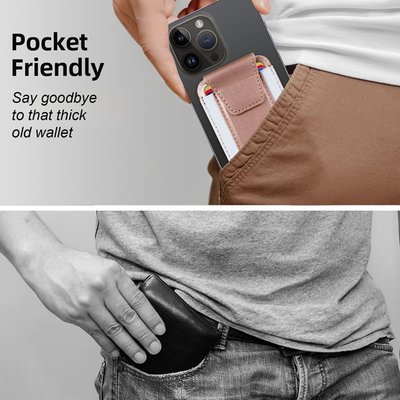 Leather Magnetic Wallet/tracker/stand - Silver