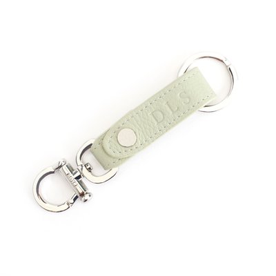 Monogrammed Leather Key Chain - 13 Color Options