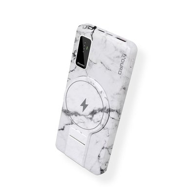 Wireless Charging Battery & Stand - White Marble