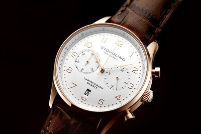 Men's GR1-Q Chronograph Watch - Rose/Brown