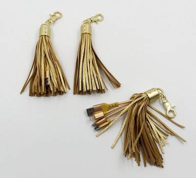 4-in-1 Universal Charging Tassel (Set of 3) - Gold