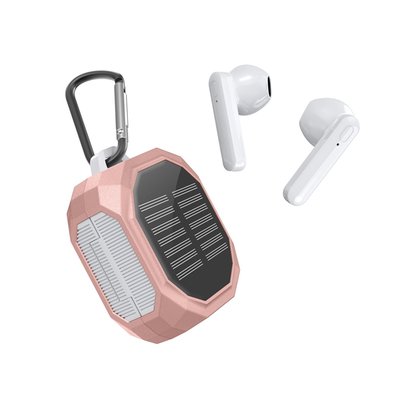 Solar Wireless Earbuds - Rose Gold