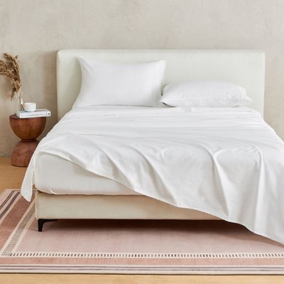 100% Cotton Sateen Sheet Set - White