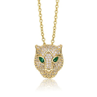 La Scène Panther Pendant Necklace - 14K Gold