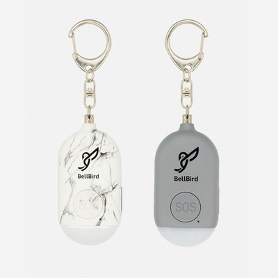 Rechargeable Personal Safety Alarm (set Of 2) - Grey/White Marble