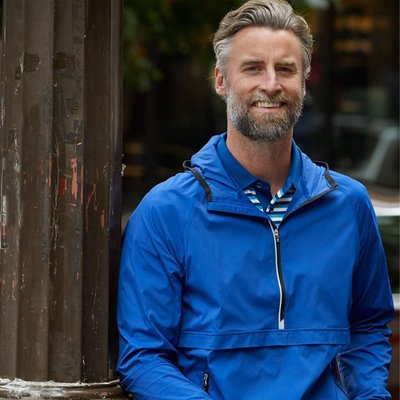 Breaker Half Zip Popover Jacket - Tour Blue