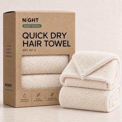 Quick Dry Hair Towel (2-Pack)