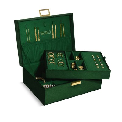 Plush Velvet Jewelry Box - Emerald