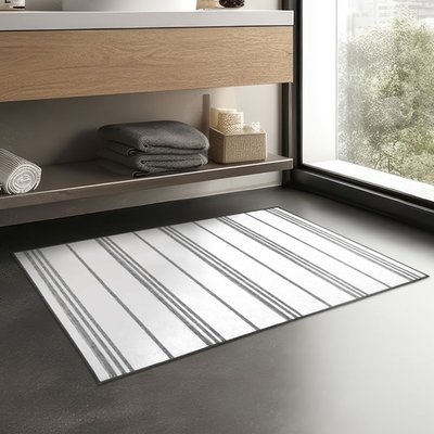 Stripe Rug - Grey/White