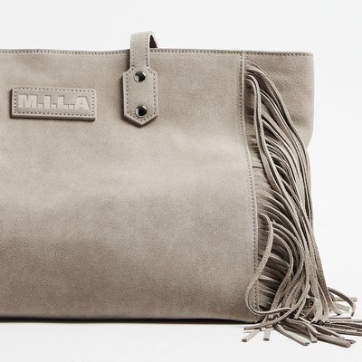 Cher Suede Bag - Stone