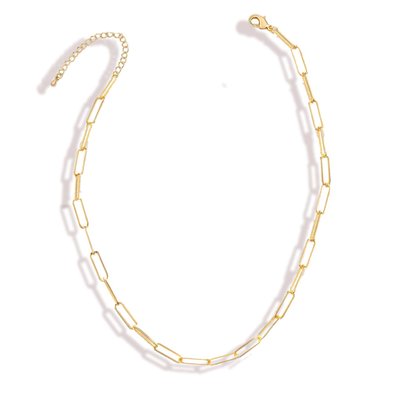 Triomphe Golden Clip Chain Necklace - 14K Gold