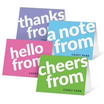 Folded Note Card Collection - Cute Bold Greetings