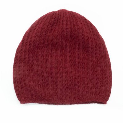 Slouchy Cashmere Hat - Bordeaux