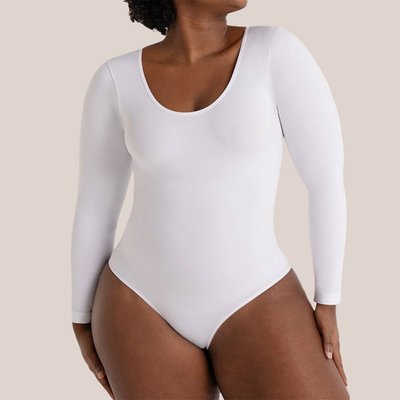 All Day Everyday Long Sleeve Bodysuit - White