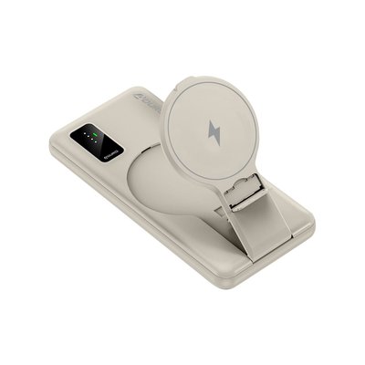 Wireless Charging Battery & Stand - Oatmeal