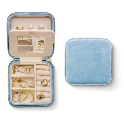 Plush Velvet Travel Jewelry Box