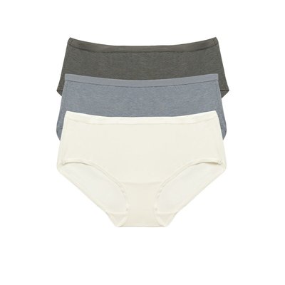 Organic Cotton Hipster (3 Pack) - Off White/Slate/Sky Blue
