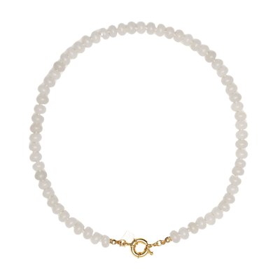 Stone Beaded Necklace - White