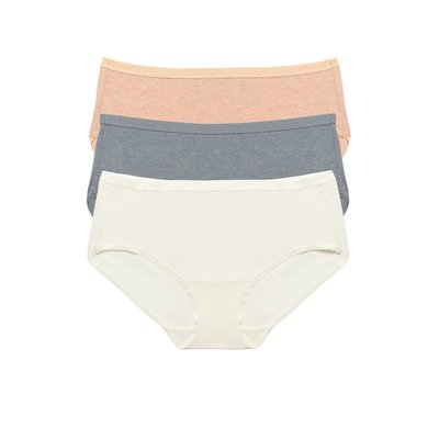 Organic Cotton Hipster (3 Pack) - Off White/Sky Blue/Wheat