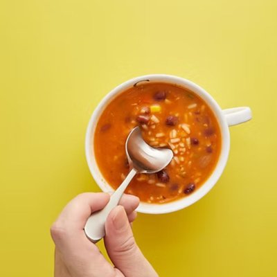 Lite Bouillon Spoon (4-Piece Set) - Silver Matte